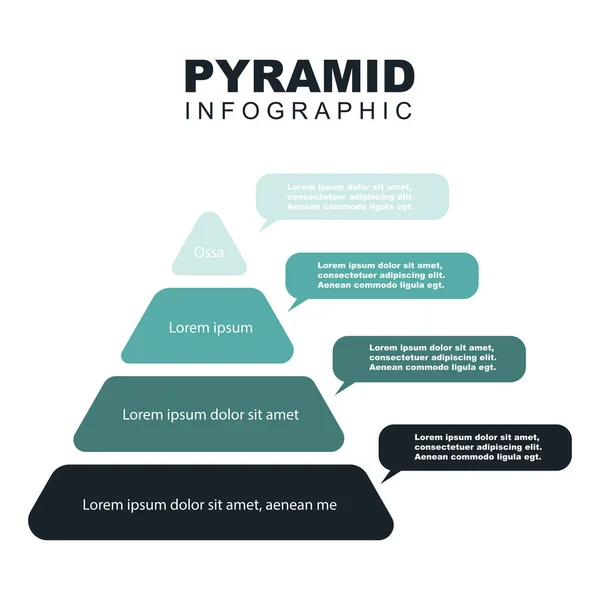 Pirámide Infografías Pirámide Embudo Con Gráficos — Archivo Imágenes Vectoriales