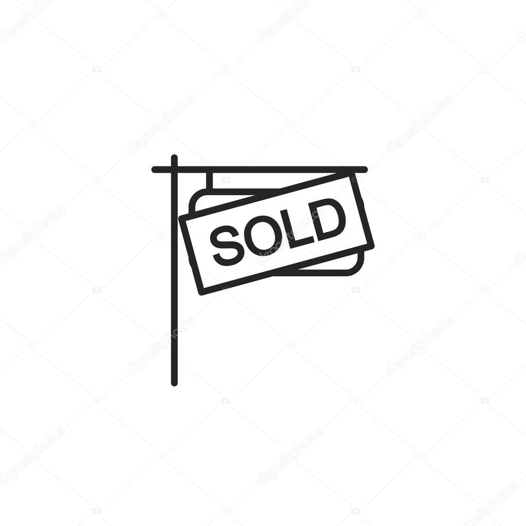 Real Estate. Set of Real Estate icons. Vector icons isolated on white background. Real Estate related icons such as Sale, Contract, Search, House, Real Estate website, etc.
