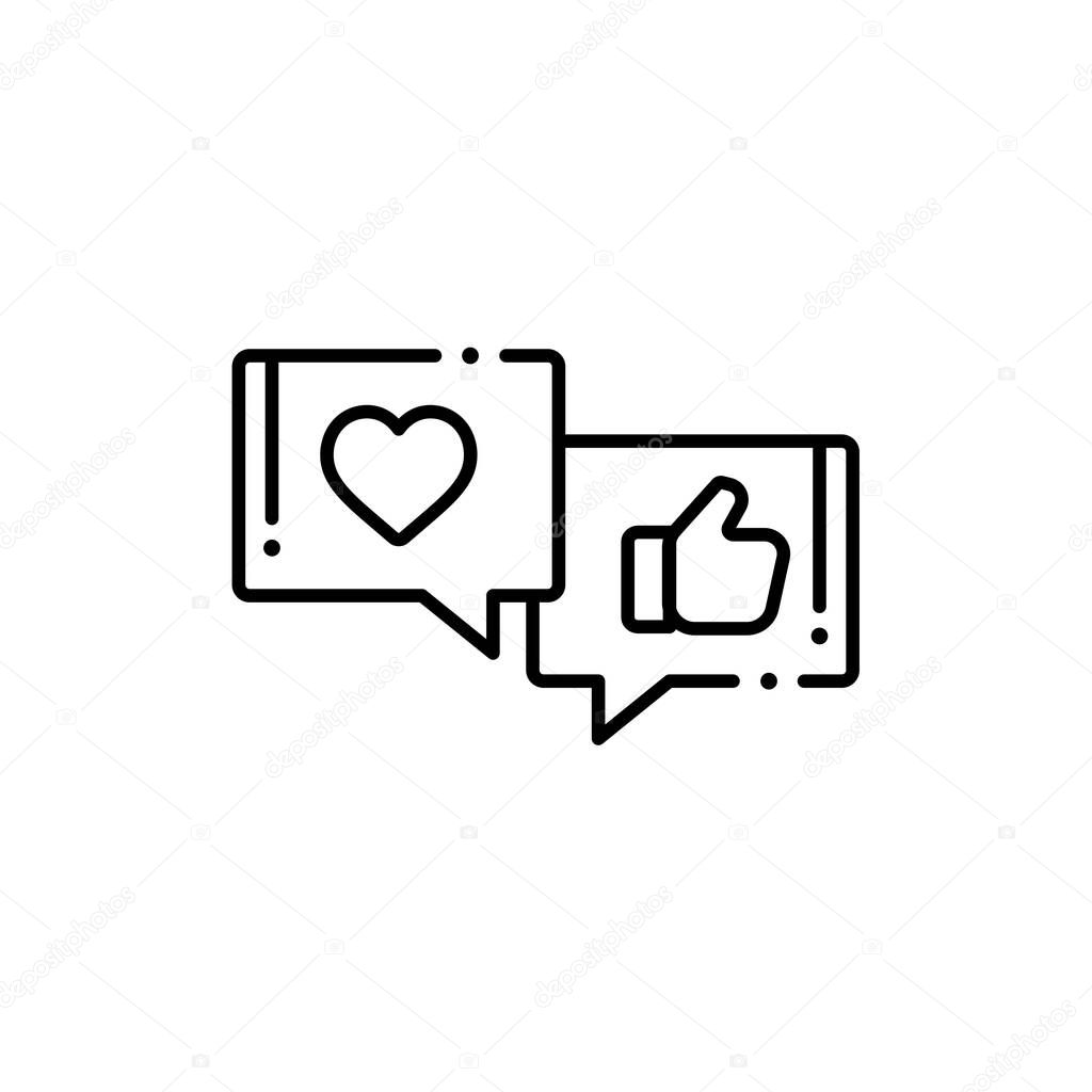 Set of Social Networking Vector Line Icons. Social media icons to use for web and mobile UI.