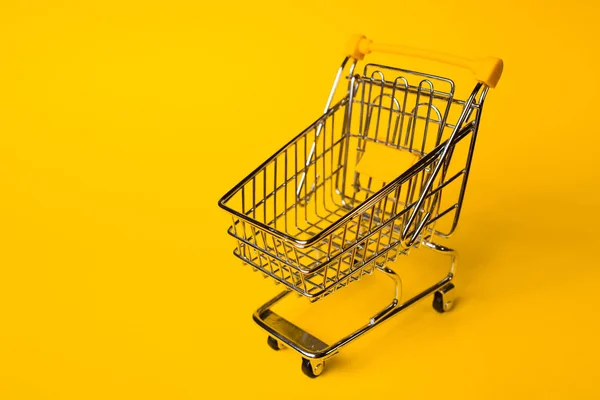 Shopping cart concept of shopping and sales, retail and shops. — Stock Photo, Image