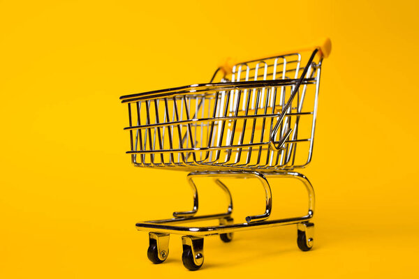 Shopping cart concept of shopping and sales, retail and shops.