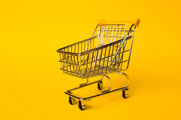 Shopping cart concept of shopping and sales, retail and shops. — Stock Photo, Image