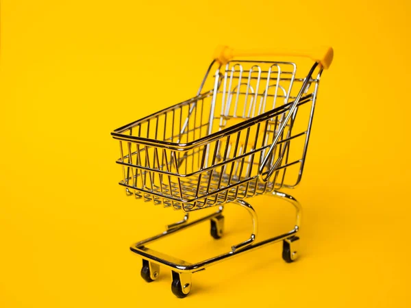 Shopping cart concept of shopping and sales, retail and shops. — Stock Photo, Image