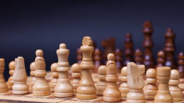 Bir satranç oyunu, bir satrancın başlangıcı. İki taraf karşı karşıya..