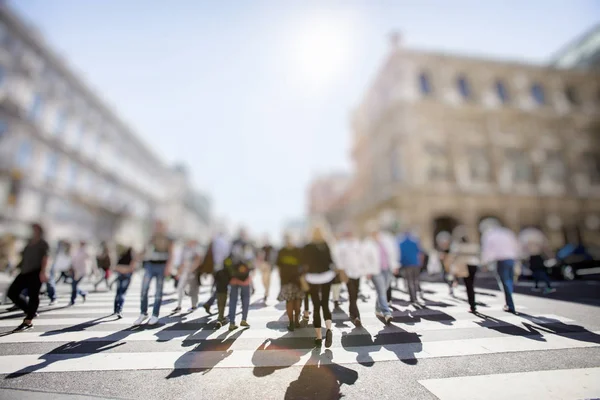 People Walking City Motion Blur — Stock Photo, Image