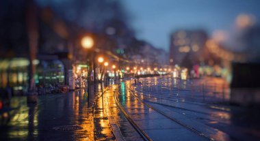 Arka arka plan bulanık gece City