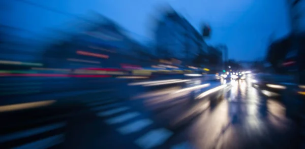 Gece Trafik Işıkları Soyut Bulanık Arkaplan — Stok fotoğraf