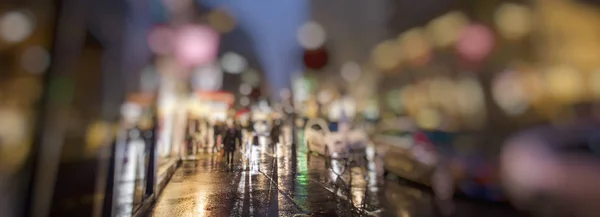 Night Traffic Lights Abstract Blurred Background — Stock Photo, Image