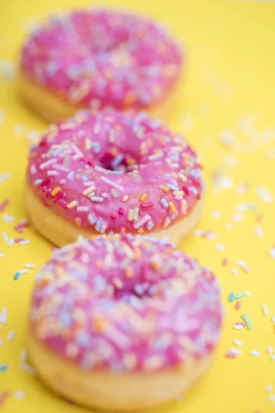 Sweet Donuts Sugar Sprinkles Decoration — Stock Photo, Image