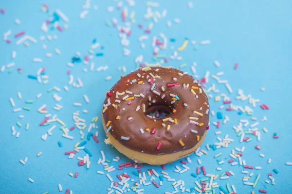 Sweet Donut Sugar Sprinkles Decoration — Stock Photo, Image