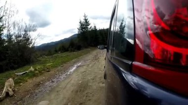 dağ kırsal bir yolda sürüş
