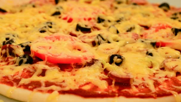 ピザはオーブンで焼きます. — ストック動画