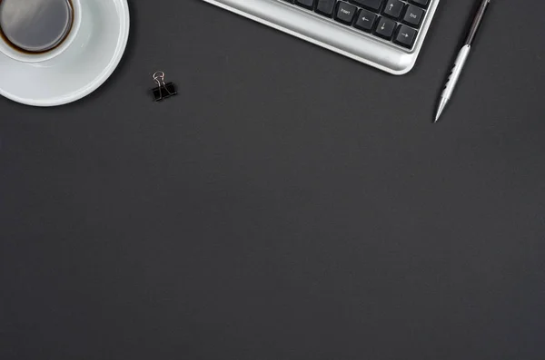 Business objects on a black desk. — Stock Photo, Image