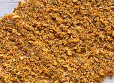 Dağınık baharatlı arka plan. Baharat doku.