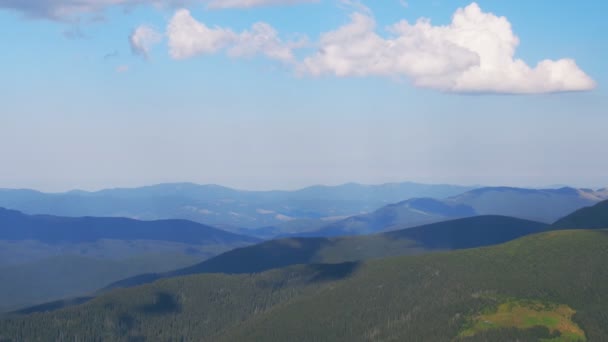 Time Lapse Del Bellissimo Paesaggio Estivo Montagna Con Nuvole Che — Video Stock