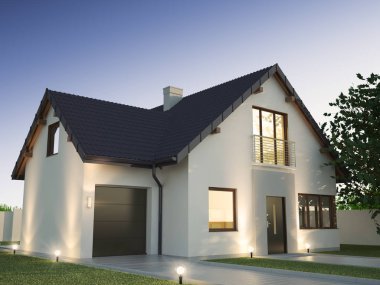 Aile evi, 3D resim.