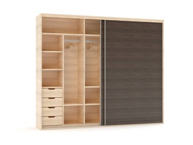 Gardırop - Sürgülü kapılar, 3 boyutlu resimler