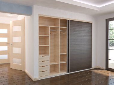 Gardırop - Sürgülü kapılar, 3 boyutlu resimler