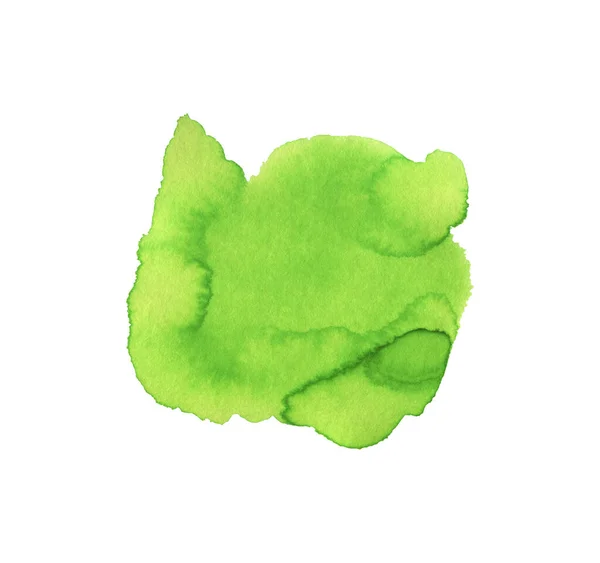 Υδατογραφία Πράσινη Βουτιά Χέρι Ζωγραφισμένο Πινέλο Που Ρέει Πολύχρωμο Επίχρισμα — Φωτογραφία Αρχείου