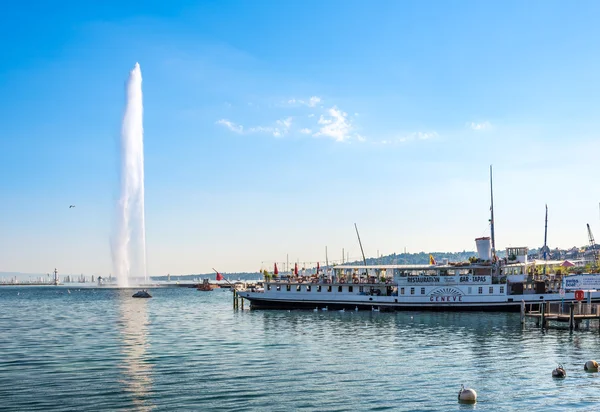 Genèvesjöns fontän — Stockfoto