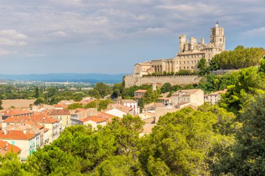 Beziers - Fransa Saint Nazaire Cathedrale manzaraya 