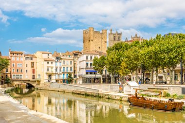 River canal of Robine in Narbonne clipart