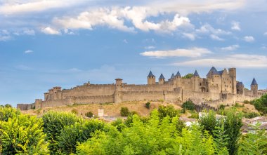 Carcassonne şehir duvar - Fransa