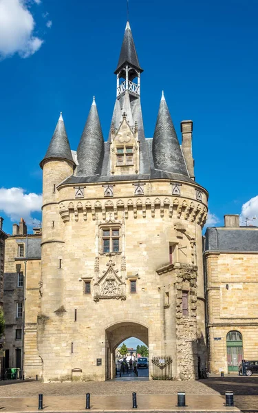 West side of Gate Cailhau - Porte Cailhau in Bordeaux - France — Stock Photo, Image