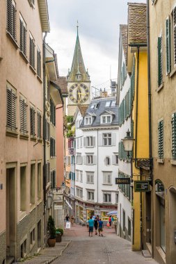 Zürih İsviçre sokaklarında