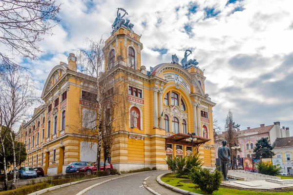 Widok na miasto Teatr Cluj - Napoca — Zdjęcie stockowe