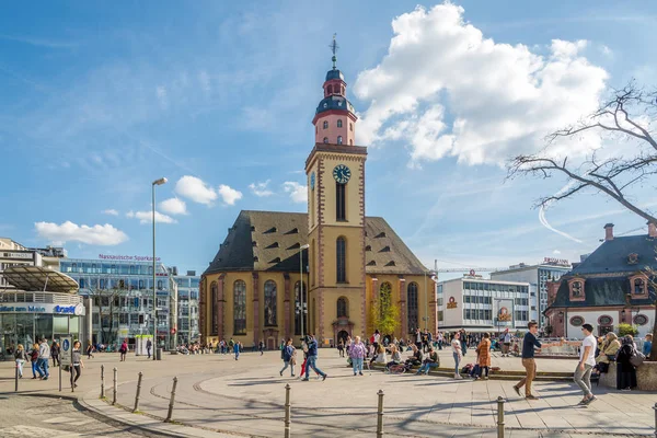 St.Katherine εκκλησία στους δρόμους της Frankfurt am Main — Φωτογραφία Αρχείου