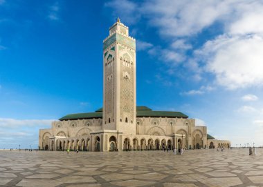 Hasan II Camii manzaraya. Kazablanka - Fas