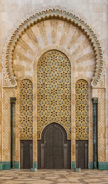 Gate to Mosque of Hasan II. in Casablanca ,Morocco — Stock Photo, Image