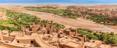 Panoramik, Vadisi, Kasbah AIT Benhaddou - Fas