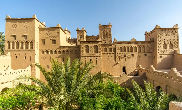 Gedecoreerde muren van Amridil Kasbah - Moorocco — Stockfoto