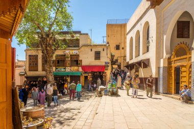 Fez - Fas, eski Medine Seffarine yerde