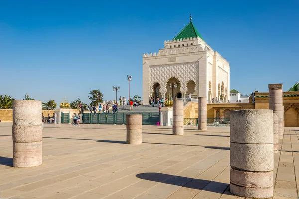 Uitzicht op het Mausoleum van Mohammed V. in Rabat - Morocco — Stockfoto