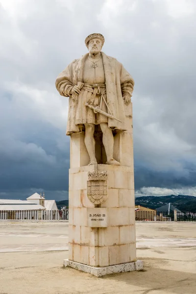 Statue of King Joao III. at the University courtyard in Coimbra ,Portugal — Stock Photo, Image