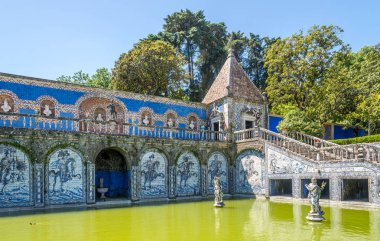 Azulejo dekorasyon alanında Fronteira Palace Marquesses Lizbon - Portekiz