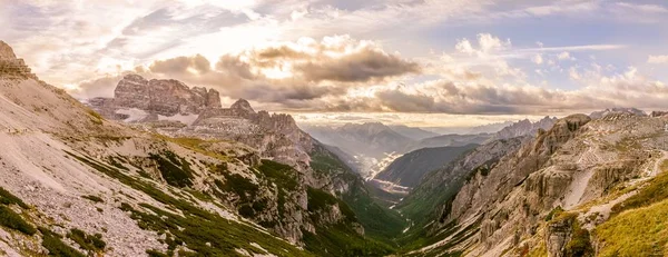 아우 론 조디 까 밸리 Dolomites에 파노라마 보기 — 스톡 사진