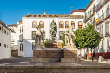 Manolete monument in the streets of Cordoba in Spain clipart