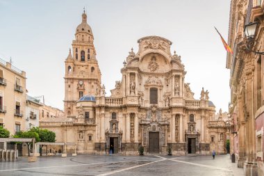 View at the Cathedral Saint Mary of Murcia in Spain. clipart