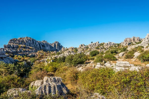 在安特克拉-西班牙的岩石形成 El 埃尔托卡尔的看法 — 图库照片