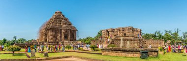 Konark Tapınaklarında panoramik manzara - Odisha, Hindistan