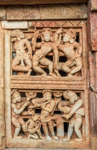 Blick auf das dekorative Steinrelief des Parsurameswara-Tempels in bhubaneswar - Odisha, Indien — Stockfoto