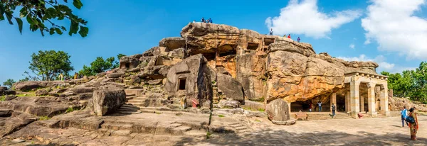 Panoramisch uitzicht op de Udayagiri en Khandagiri heuvel bij Bhubaneswar - Odisha, India — Stockfoto