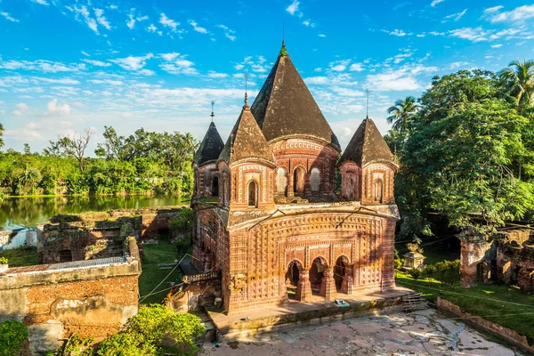 Vista en el Templo Pancharatna Gobinda Mandir en Puthia - Bangladesh —  Fotos de Stock