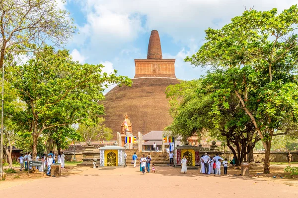 Anuradhapura Sri Lanka Februari 2020 Utsikt Över Abhayagiri Dagoba Anuradhapura — Stockfoto