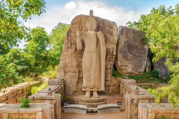 Vista Para Estátua Buda Avukana Sri Lanka — Fotografia de Stock