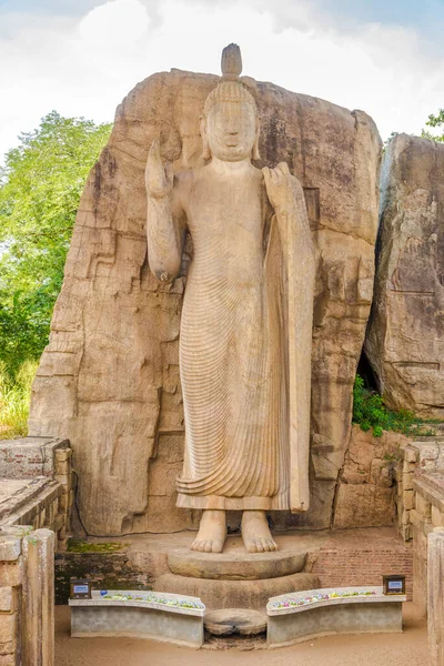 Uitzicht Het Standbeeld Van Boeddha Avukana Sri Lanka — Stockfoto